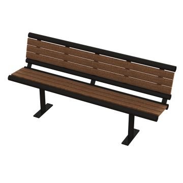 Fairway Bench, 6 ft in Powder Coated Gunmetal -- FWB-6-WI-P(Gunmetal)