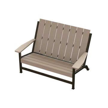 Monona Twin Chair - Embossed Recycled Plastic Birchwood - Bronze