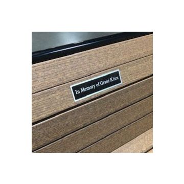 Cast Brass Plaque W/ Black Background Rectangular for RP & WI 