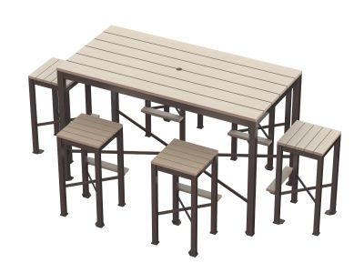 MNTPB - 6 ft - Embossed RP Birchwood - pictured Monona Bar Stools (seats sold separately)