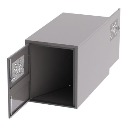 MadLocker steel bike locker - double sided - ML2F-2-perforated bike door