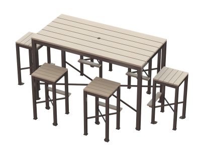 MNTPB - 6 ft - Embossed RP Birchwood - pictured Monona Bar Stools (seats sold separately)