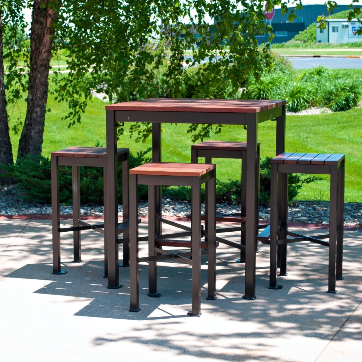 Monona Bar Stools - shown with Monona Square Bar Table (table sold separately)