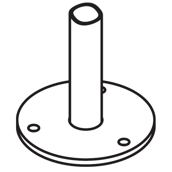 Drawing of a Bike Rack Surface Mount