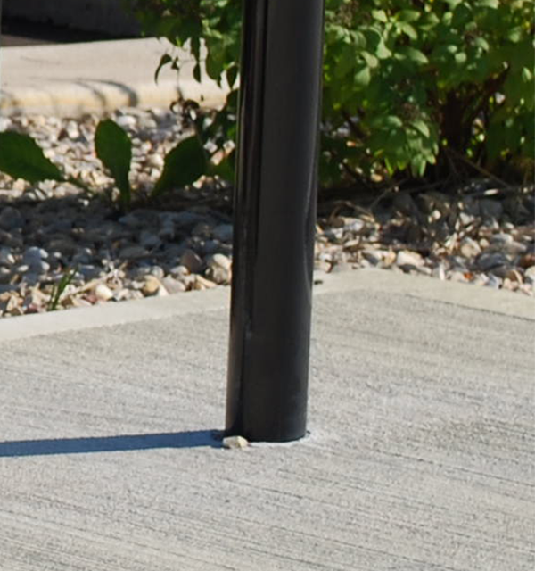 Image of a Bike Rack Installed with an In-ground Mount