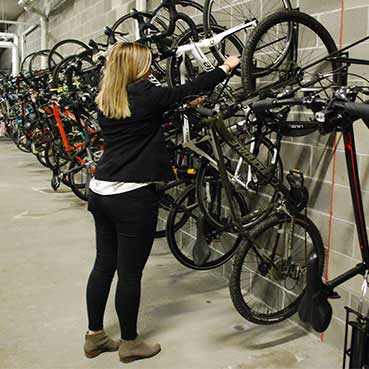 vertical bicycle racks